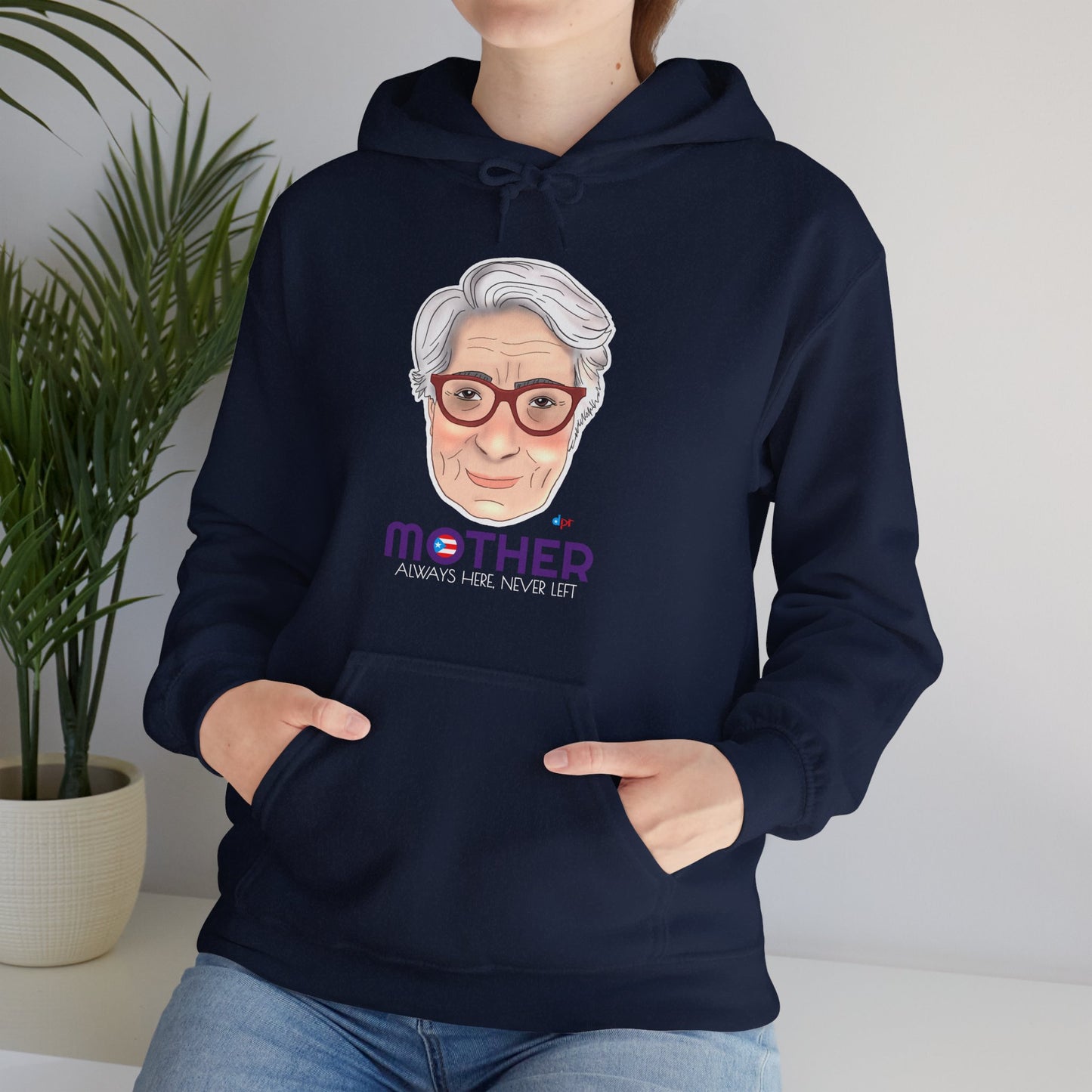 Mamá Boricua Always Here Never Left Unisex Heavy Blend™ Boricua-Style Hoodies