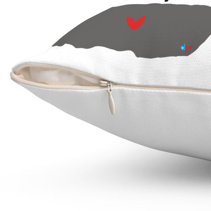 The Love Between Family Knows No Distance Florida Spun Polyester Square Pillow