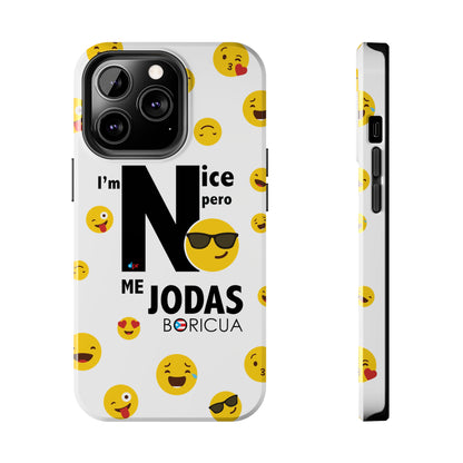 I'm Nice pero No me Jodas White Tough Phone Cases