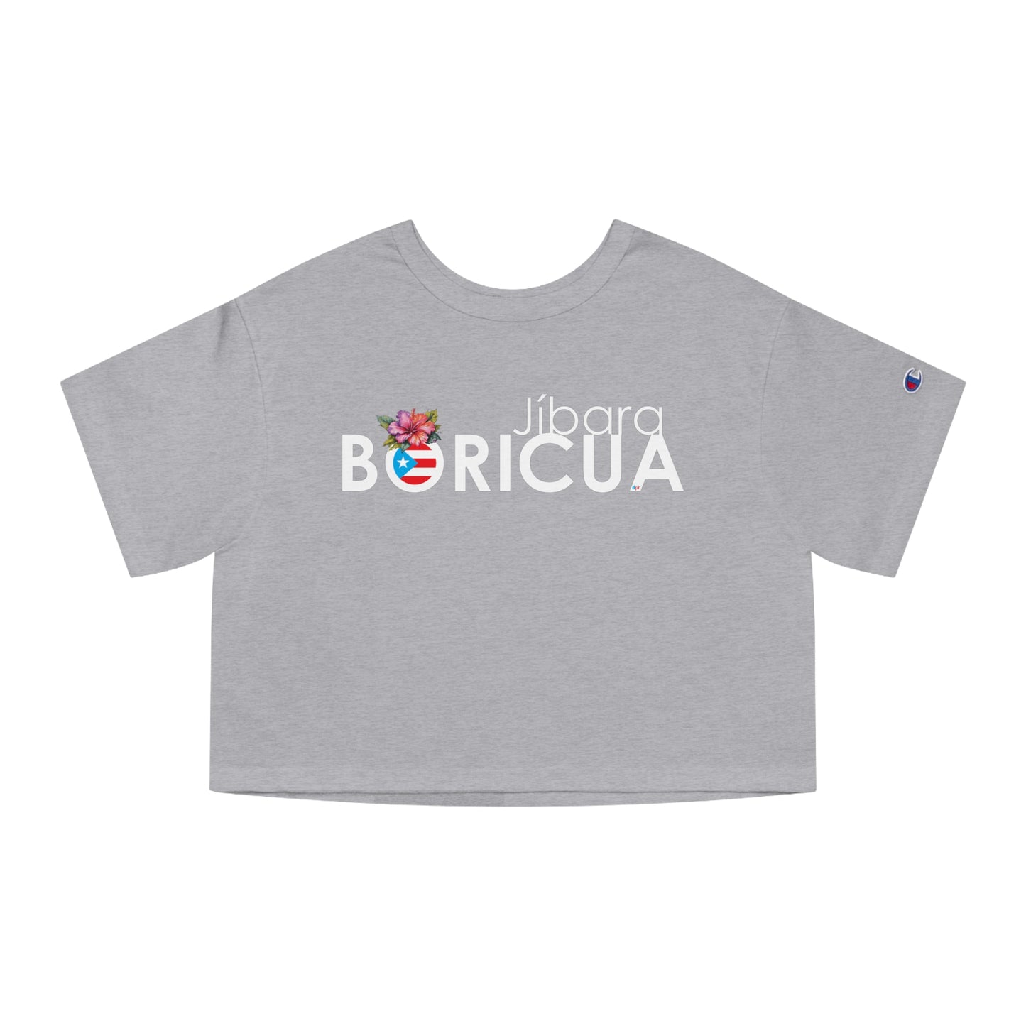 Jíbara Boricua Flowy Cropped Tee