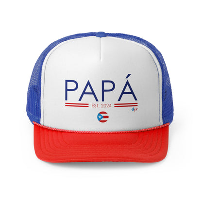 Papá Established 2024 Puerto Rican Pride Trucker Caps FREE SHIPPING