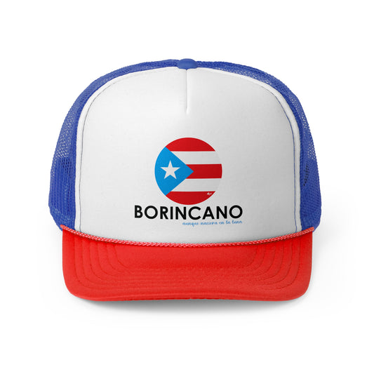 Borincano aunque naciera en la luna Puerto Rican Pride Trucker Caps FREE SHIPPING