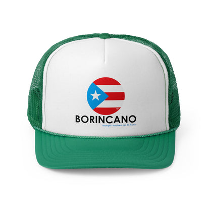 Borincano aunque naciera en la luna Puerto Rican Pride Trucker Caps FREE SHIPPING