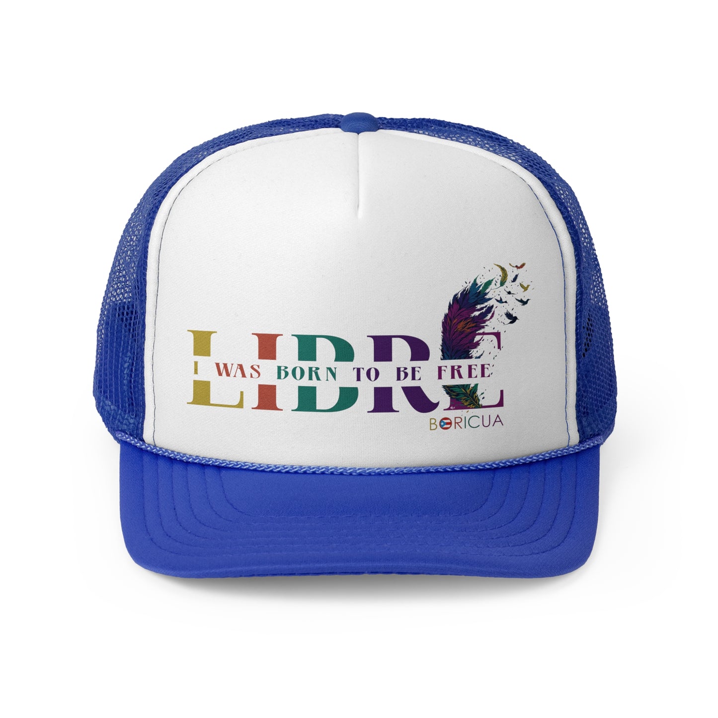 Libre I Was Born to be Free Puerto Rican Pride Trucker Caps FREE SHIPPING