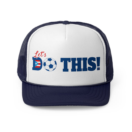 Let's Do This Soccer Puerto Rican Pride Trucker Caps FREE SHIPPING