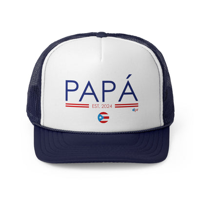 Papá Established 2024 Puerto Rican Pride Trucker Caps FREE SHIPPING
