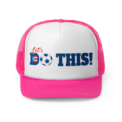 Let's Do This Soccer Puerto Rican Pride Trucker Caps FREE SHIPPING