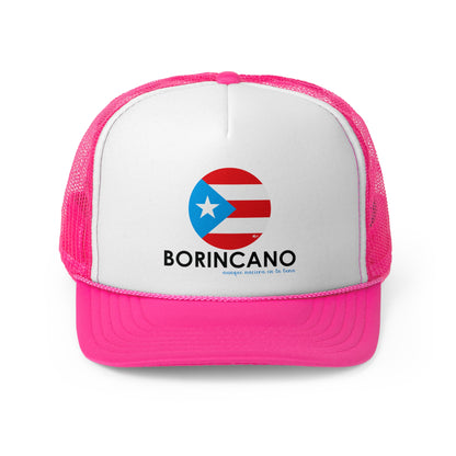 Borincano aunque naciera en la luna Puerto Rican Pride Trucker Caps FREE SHIPPING