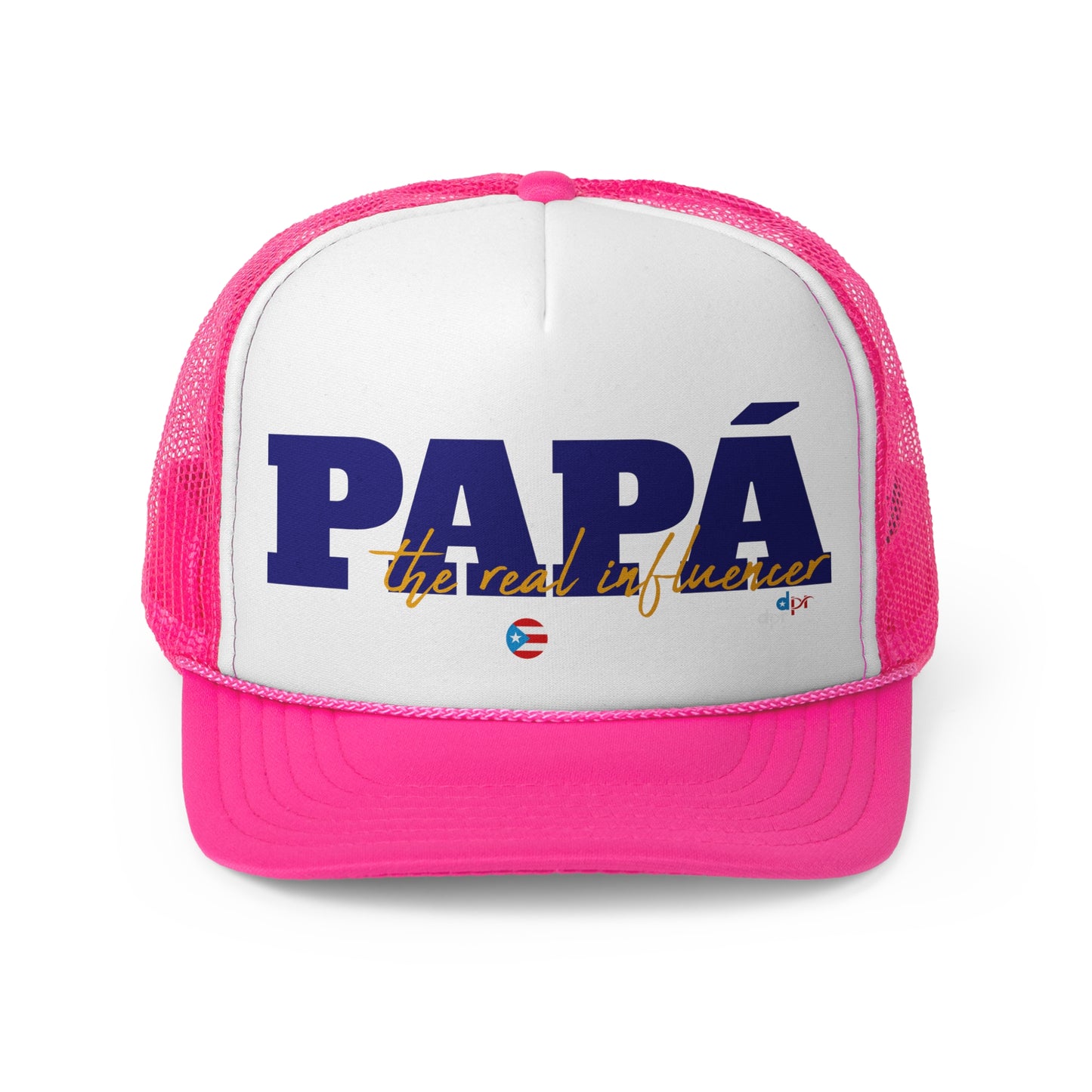 Papá The Real Influencer Puerto Rican Pride Trucker Caps FREE SHIPPING