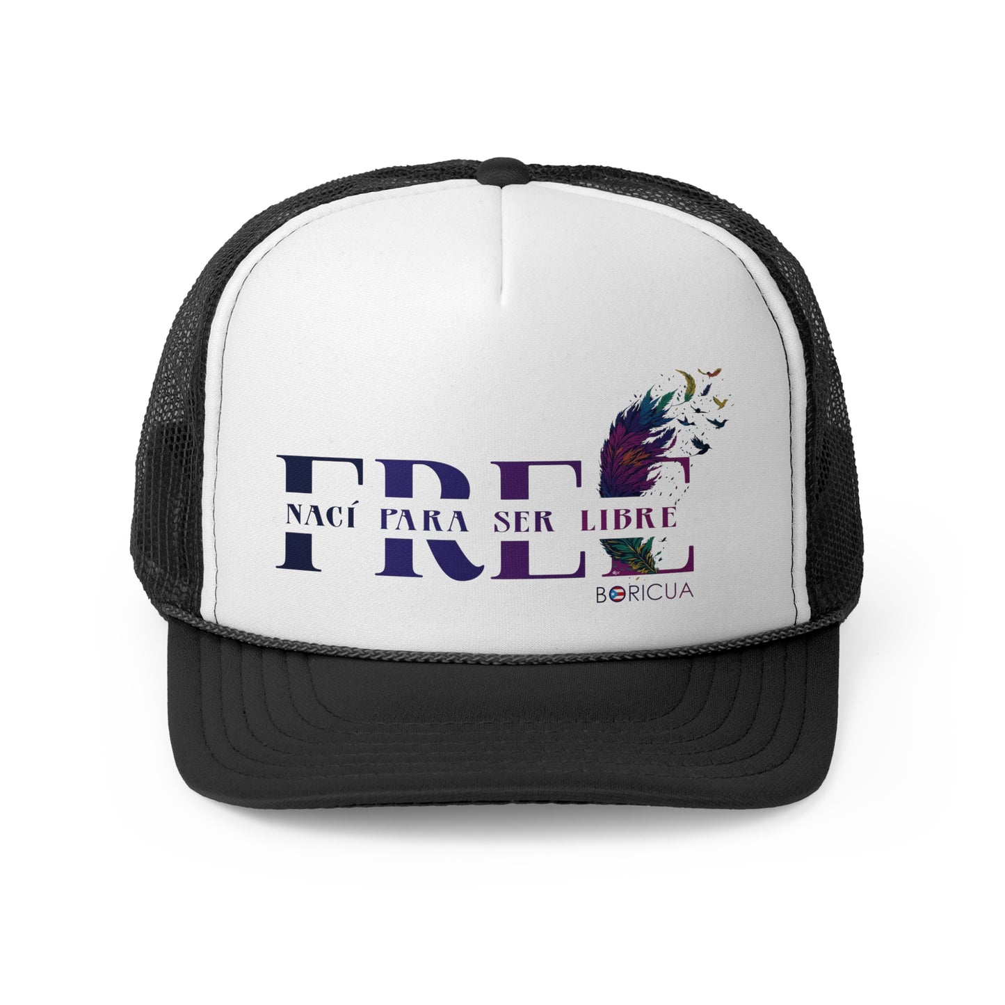 Free Nací para ser Libre Puerto Rican Pride Trucker Caps FREE SHIPPING
