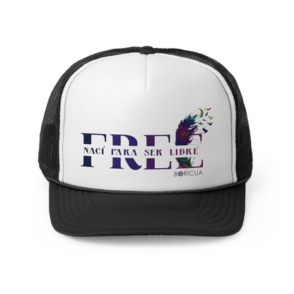 Free Nací para ser Libre Puerto Rican Pride Trucker Caps FREE SHIPPING