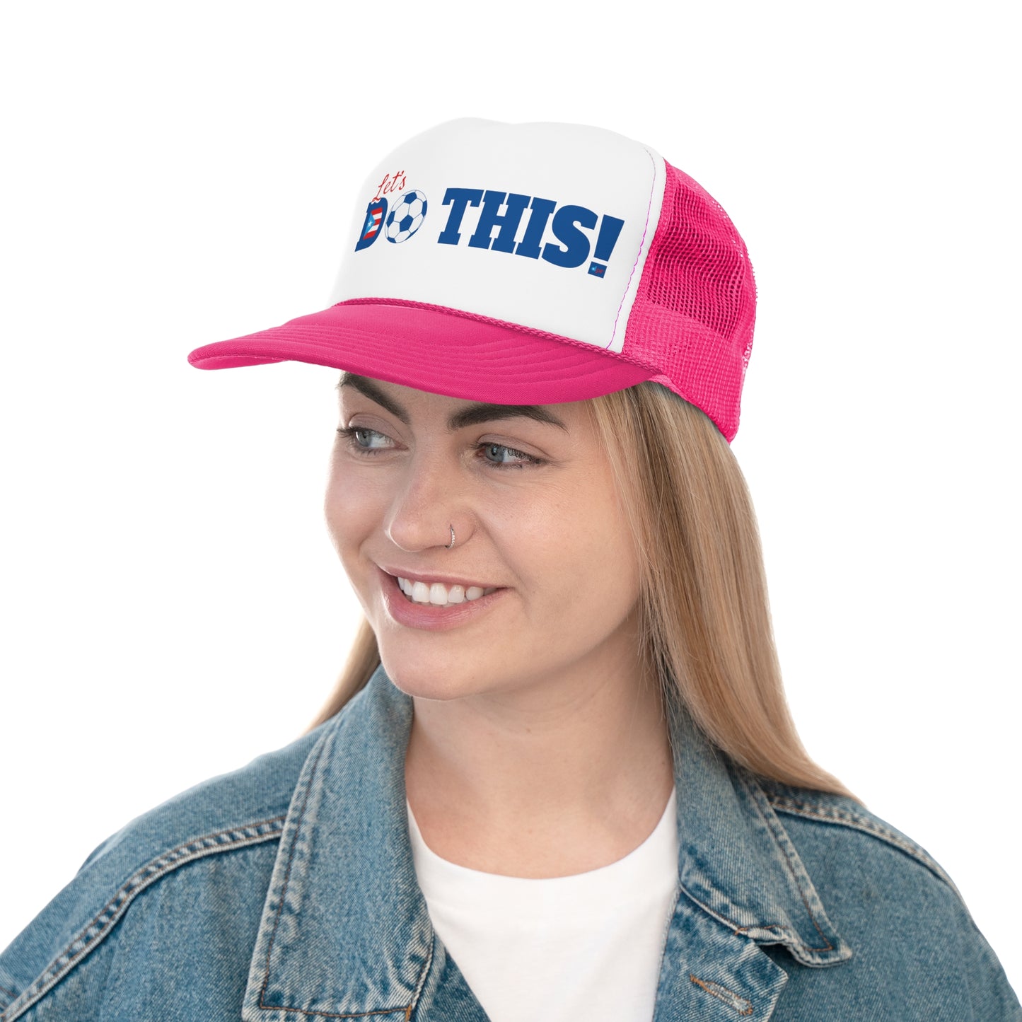 Let's Do This Soccer Puerto Rican Pride Trucker Caps FREE SHIPPING
