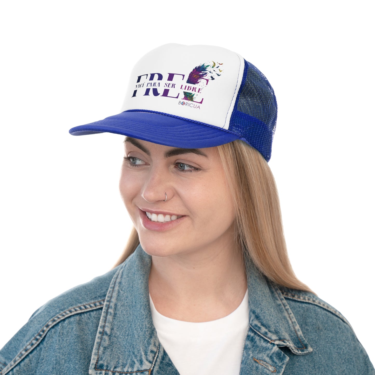Free Nací para ser Libre Puerto Rican Pride Trucker Caps FREE SHIPPING