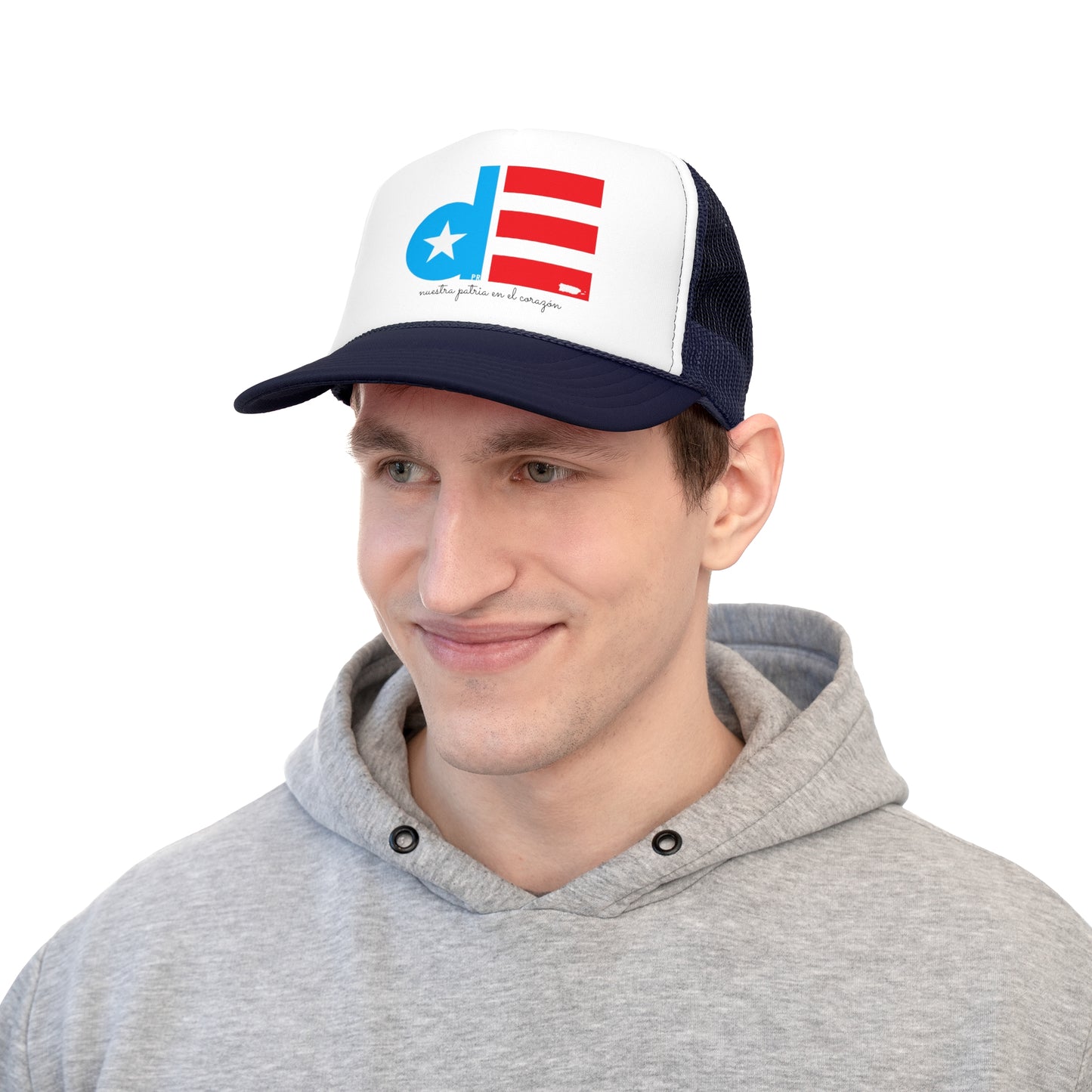 De Puerto Rico nuestra patria en el corazón Puerto Rican Pride Trucker Caps FREE SHIPPING
