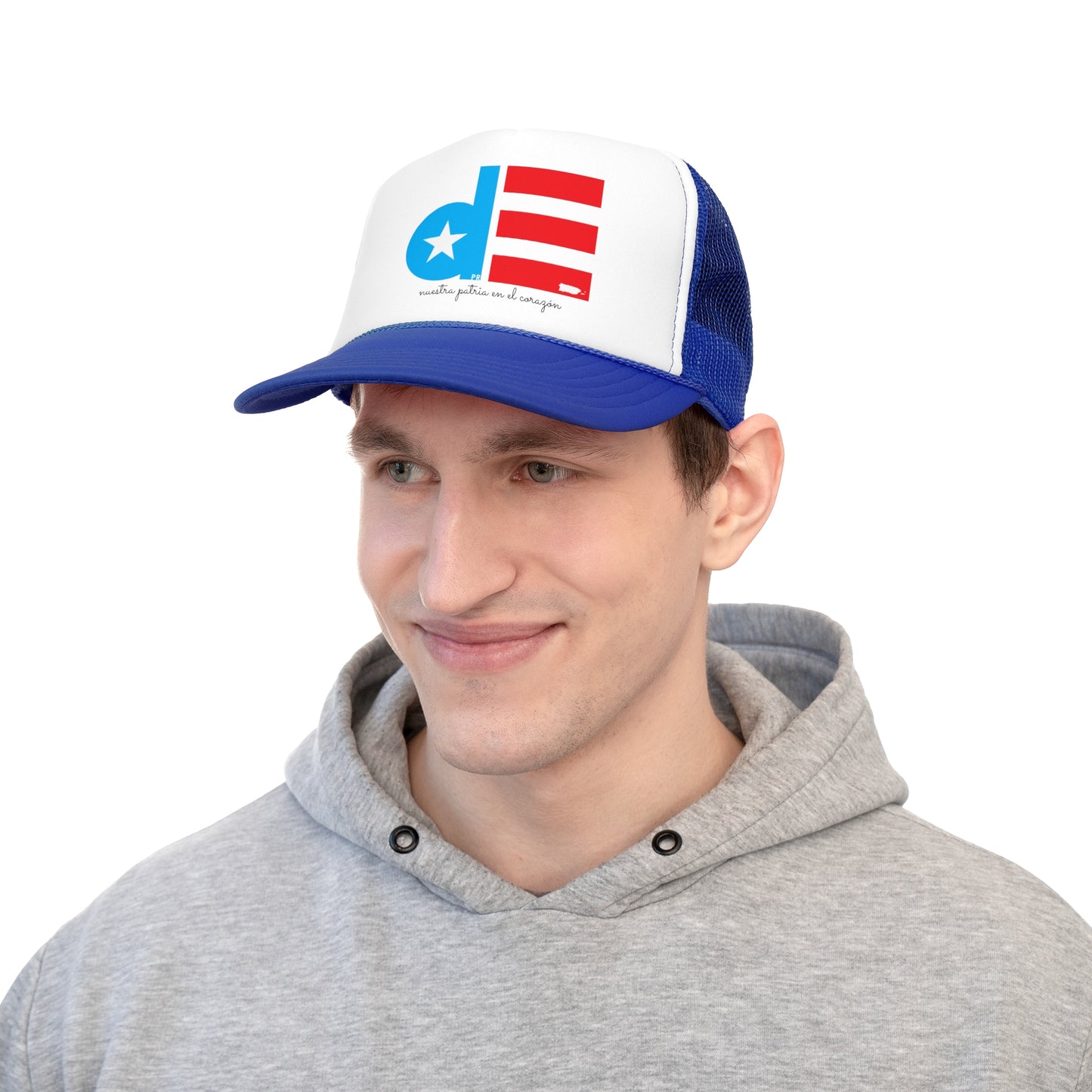 De Puerto Rico nuestra patria en el corazón Puerto Rican Pride Trucker Caps FREE SHIPPING