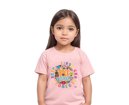 First Grade Here I Come Back to Shool Boricua Youth Short Sleeve Tee